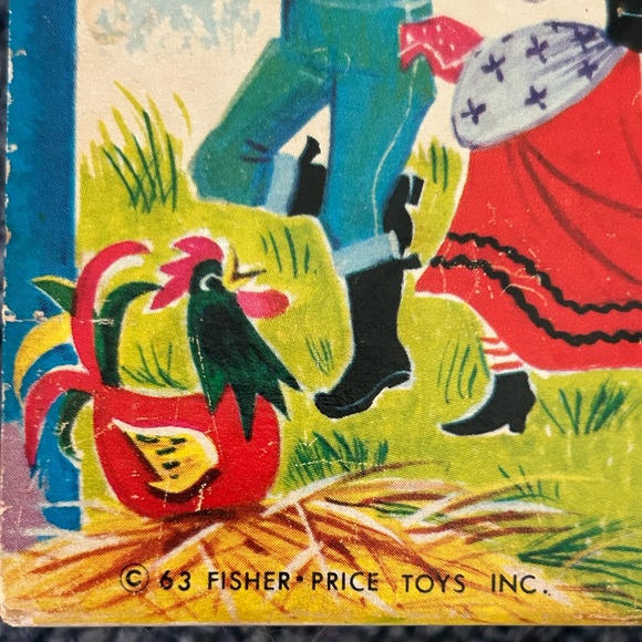 VTG Fisher Price Toy TV Radio - Plays Farmer in the Dell - As Is 60s Vintage - Picture 15 of 15